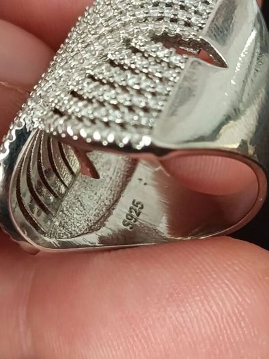 S925 Silver  Wedding Criss Cross Ring