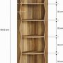 Corner Shelf, 5 Levels, 182 cm High, Corner Bookcase, Modern in Wood Look, Space-Saving Standing Shelf Image 2