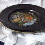 Royal Tara - Collector's Plate - Oriental Style Golden Pheasants , Black With Gold Rim Image 3