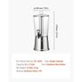 Beverage Dispenser, 8L Drink Dispenser for Parties, Stainless Steel + Plastic Juice Dispensers with Spigot Ice Chamber Image 4