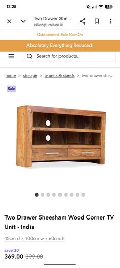 Corner TV unit