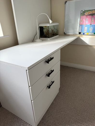 Kids High Sleeper Bed with Desk & Storage