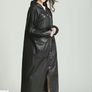 3pcs Black High Quality EVA Thickened Full Body Raincoats - Hooded Long Sleeve with Adjustable Drawstring Hood & Button Front for Outdoor Cycling, Hiking, Travel - Lightweight Portable Women's Rain Gear, Cycling Rainwear | Minimalistic Design Image 3