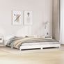 Bed Frame without Mattress White 180x200 cm Super King Solid Wood Pine Image 3