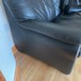 Black leather 3 piece suite Image 2