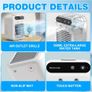Portable Air Cooler, Personal Mini Air Conditioner, 3 in 1 Mini Evaporative Conditioner with Handle / 7 LED Light/Humidifier/Purifier/ 3 Speeds Desktop Cooling Fan for Home, Office and Bedroom Image 5