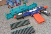 Nerf gun with bullets amd moving target shooter