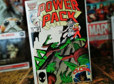 Power Pack ! Issue #24 ! Guest Cameo by Cloak ! 1986 ! by Marvel !