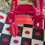 Lulu Guinness Checkered Chess/Lips Tote Shopping Bag - Limited Edition - NEW Image 3