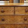 Superb Victorian Figured Pitch Pine Chest of Drawers Image 4