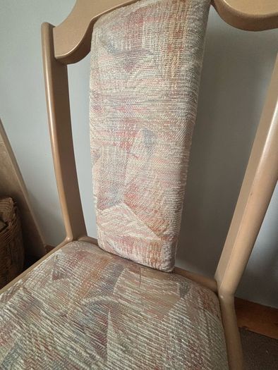 Dining Chairs - wooden frame & material chair (8)