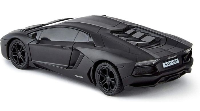 Lamborghini Aventador Official Licensed Remote Control Car with Working Lights, Radio Controlled On Road RC Car 1:24 Scale, 2.4Ghz Matte Black (FREE POSTAGE)