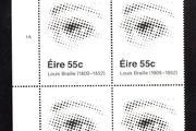 2009 Ireland The 100th Anniversary of the Birth of Louis Braille Commemorative Stamp Plate Block 1A Mint Never Hinged (MNH)