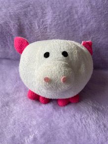 White & Pink Pig Plush