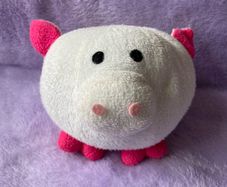 White & Pink Pig Plush