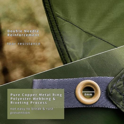 FREE EXPRESS SHIPPING Rain Fly Tent Tarp Hammock Hexagonal,Lightweight Waterproof Camping Shelter, Portable Windproof Snowproof Tarpaulin for Snow Sunshade for Camping Outdoor Travel