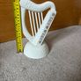 Vintage Irish Donegal Parian China Trinity Harp Ornament Image 2