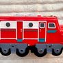 2010 Learning Curve Chuggington Remote Control Train No Remote NOT Working Red Train approx. 22 cm. Used Please see photos Image 6