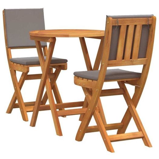 Bistro Set 3 pcs Brown Solid acacia wood
