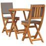 Bistro Set 3 pcs Brown Solid acacia wood Image 2
