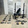 Home Gym Set Weights Barbell Barbell Dumbbells Rack Stands Bench Gym Belt Image 4