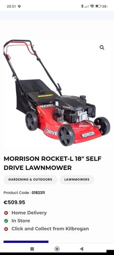 Morrison self drive lawnmower l