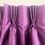 Plum Purple Blackout Lined Curtains 2 Matching Pairs with Pinch Pleats Image 2