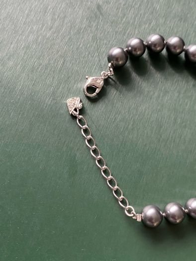 Genuine Swarovski grey pearl bracelet