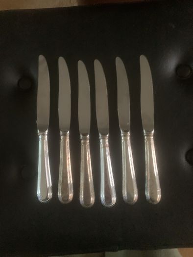 6 silver knives