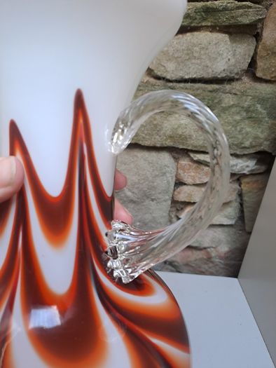 Vintage Mid Century Italian Style Art Glass Ewer Jug