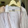 Rose and white striped linen shirt or shirt dress Image 5