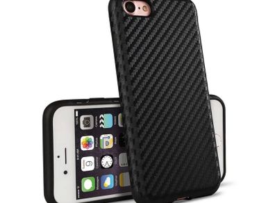 Carbon Style Case for iPhone SE 2022, iPhone SE 2020, Shock Proof Back Cover