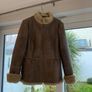 Sisley Sheepskin Style Jacket Size 12 Image 4
