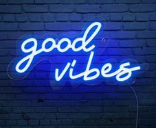 Good Vibes Neon Sign, Neon Light Powered by USB with Switch Wall Decor 16.1inch x 8.2 inch