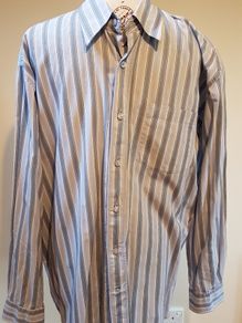 XL Blue Striped Shirt