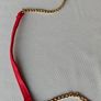 Made in Italy Red Quilted Round Crossbody Bag - Gold Chain Image 4
