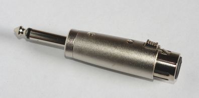 Adapter, female XLR to 1/4" Jack