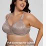 Brand New Women's Full Cup Minimizer Bra Full Cup Non-Wired Plus Size Image 4