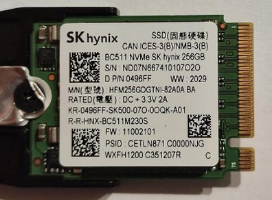 Sk Hynix Nvme M2 256 Ssd