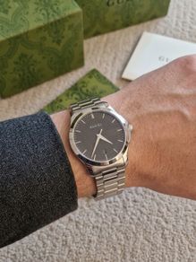 (New) Gucci G-Timeless Stainless Steel Bracelet Watch, Swiss Made