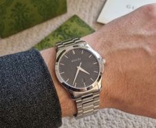 (New) Gucci G-Timeless Stainless Steel Bracelet Watch, Swiss Made