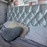 Crushed Sterling Velvet DOUBLE BED Frame - Silver Image 4