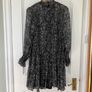 Maje Baby Doll Dress in Printed Silk Image 7