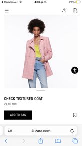 Check textured coat