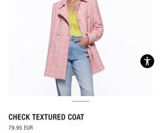 Check textured coat