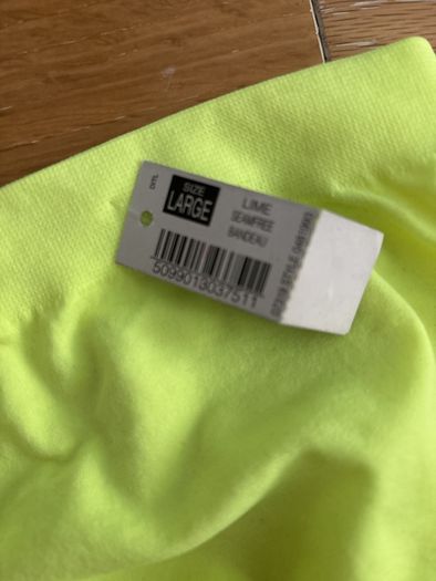 Brand New Lime Seamfree Bandeau Bra Large