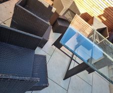 8 Seater Rattan Cube Table And Chairs