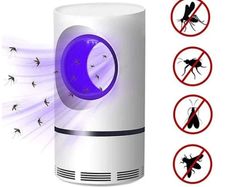 Electric Fly Bug Mosquito Insect Killer LED Light Trap Control Lamp Small Pest with USB Power Supply and Adapter