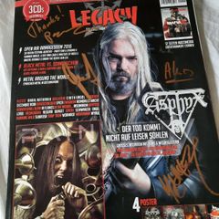 Legacy German Metal Magazine (2016 No. 104)-(front cover autographed By Asphyx)