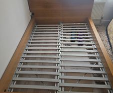 Wooden double bed frame